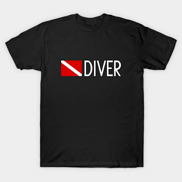 Diver T-Shirt by Jared S Davies